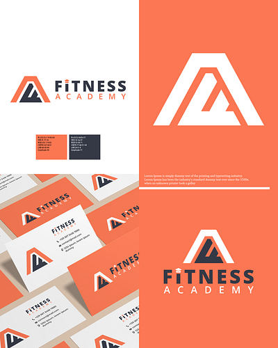 fitness academy logo design branding business card design custom logo fa logo design fitness logo graphic design logo design minimalistic monogram logo t shirt