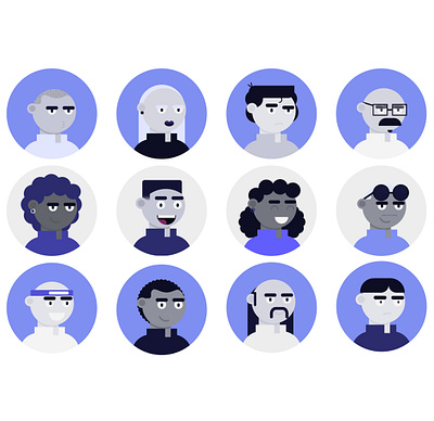 Illustration for Screens - 6 avatars illustration ui