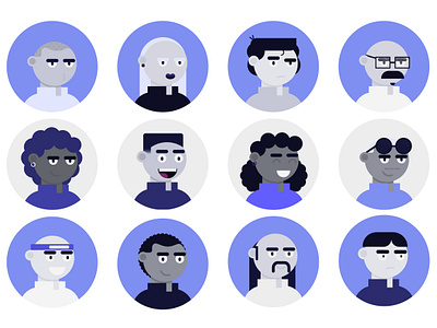 Illustration for Screens - 6 avatars illustration ui