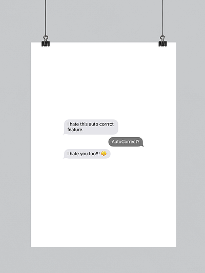 AutoCorrect | Typographical Poster emoji graphic design graphics illustration iphone messages poster simple text type