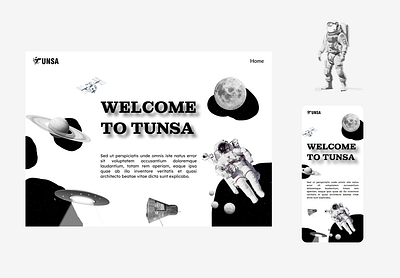 Space website design app ui ux website space design