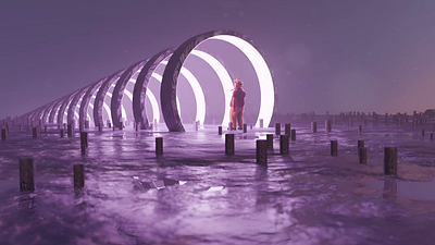 Reflective Environment Design 3d after effects blender dribble environment design graphic design