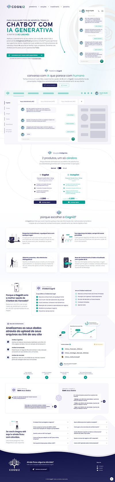 AI Chatbot Landing Page [pt-BR] brazil figma frontend graphic design interface lading page nextjs react uiux