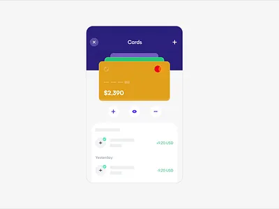 Multi card dashboard design