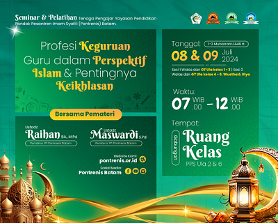 POSTER PELATIHAN ISLAMI content design design education design graphic design minimalist design modern design