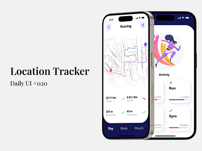 Location Tracker - Daily UI #020 daily ui daily ui 20 figma location location tracker mobile app design ui ui design uiux ux design