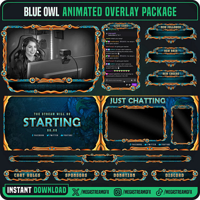 Blue Owl Stream Overlay Package overlay