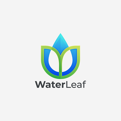 Water Leaf branding design graphic design icon leaf logo logo water leaf logo water logo