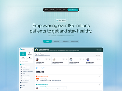 Landing Page - Healthcare appointment business care clean design health healthcare healthy homepage interface landing page minimal patients saas ui ux web design websites