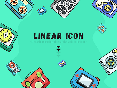 A set of cute and fun icons blue icon green icon icons interesting icons linear icon lllustrator logo photoshop purple red ui layout