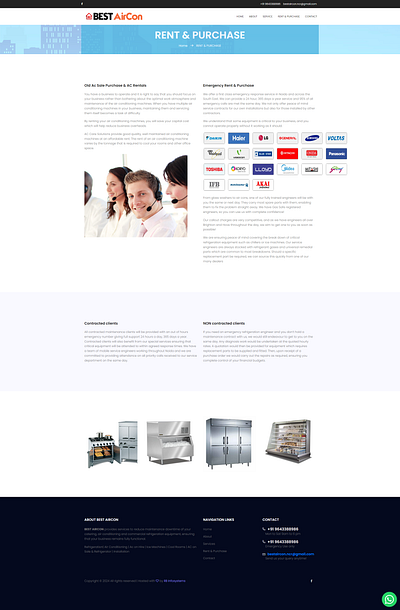 BestAirCon Website - HTML html website design