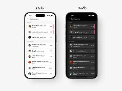 Notification List alert app bell clean dailyui dark figma list message minimal mobil mobile mobile app mobile design notification notify ui ui design ux ux design