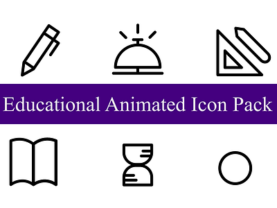 Education Animated Icon Pack 2d animation animated icons animation back to school icon animation back to school icons back to school svg design education icon education icon pack graphic design grid icon animation icon icon animation illustration motion graphics ui uiux user interface vector web