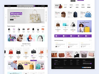 E-commerce Website Design app bags business clean design creative design ecommerce graphic design landing page logo minimal modern online store portfolio productdesign typography ui userinterface ux woocommerce