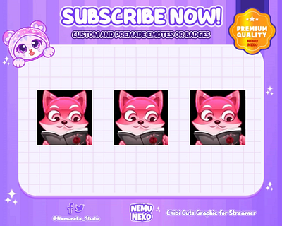 🐶CUSTOM CHIBI EMOTES🐶 animation branding chibi emotes custom design cute emotes design graphic design illustration logo streamer twitch emotes