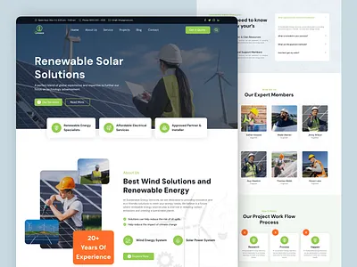 Renewable Energy & Solar Energy Website Landing Page Design a renewable energy animation clean energy landscape creating renewable energy energy landing page energy transition landscape fpl renewable energy graphic design motion graphics renewable energy renewable energy land use renewable energy landscape solar design website solar energy solar energy landing page solar panel energy diagram solar power landing page ui