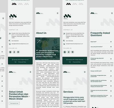Metalindo Multiperkasa - Mobile Web Design vector