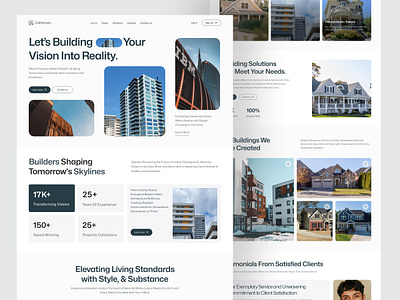 Construction Company Landing Page Design building company construction design landing page real estate web design website