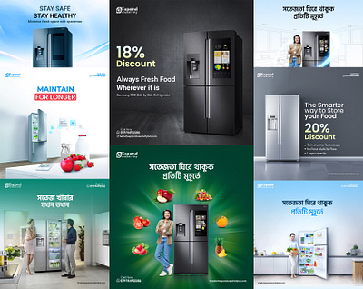 Refrigerator social media creative post design ads advertisingagency branding creative ads design expandcreativity freeze graphic design logo refrigerator socialpostdesign