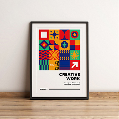 Geometric poster art animation graphic design