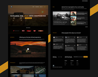 Off-road Website UI branding dark mode figma off road ui ux website