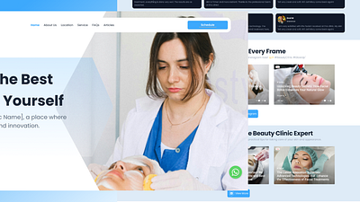 BeautyClinic - Elegant & Inviting Beauty Clinic Landing Page branding graphic design mobile ui prototyping ui web ui