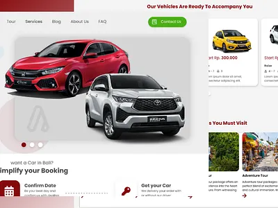 BaliRide - Explore Bali with Ease, Rent Your Dream Car branding graphic design mobile ui prototyping ui web ui