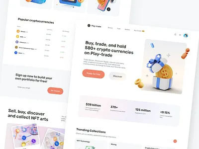 Crypto Website page ai design best visual design best web design binance landing page binance web design crypto crypto landing page crypto web ddesign crypto web ui crypto website redesign landing page landing page design landing page ui saas ui design ui ux visual design web redesign web ui website design