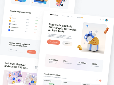 Crypto Website page ai design best visual design best web design binance landing page binance web design crypto crypto landing page crypto web ddesign crypto web ui crypto website redesign landing page landing page design landing page ui saas ui design ui ux visual design web redesign web ui website design