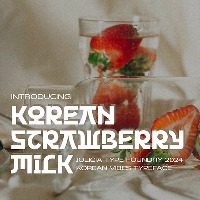 Korean Strawberry Milk | Korean style font | Free To Try Font sweet korean style font