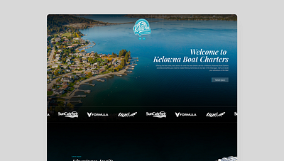 Boat Charters branding charter boats company design landing page modern ui uiux website