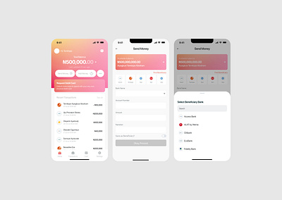 Fintech Design Mobile Screens finance fintech ui ui design ux ux design