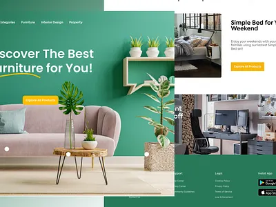 Interio - Redefining Home Comfort with Timeless Furniture branding graphic design prototyping ui ui mobile web ui