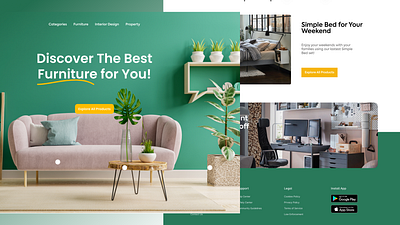 Interio - Redefining Home Comfort with Timeless Furniture branding graphic design prototyping ui ui mobile web ui