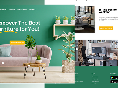 Interio - Redefining Home Comfort with Timeless Furniture branding graphic design prototyping ui ui mobile web ui