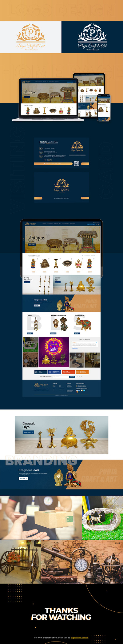 Pooja Craft & Art - Magento Website Design ui
