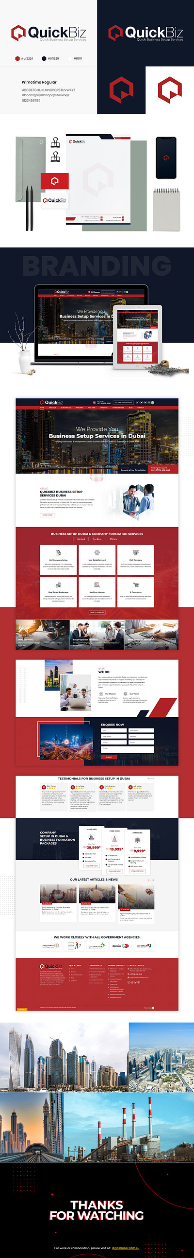 QuickBiz - PRO Services Website branding graphic design logo ui