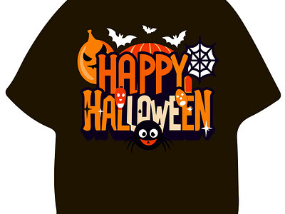 HALLOWEEN TYPOGRAPHY T-SHIRT DESIGN branding custom design graphic design halloween horr illustration logo t shirt ts vector vintage