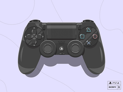 Playstation 4 controller design designerachit digital art editorial flat flat icon gaming graphic design icon icon design illustration illustration art minimal vector illustration
