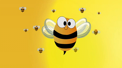 bee buzzing 2danimation adobeanimate animation graphic design motion motion graphics nature