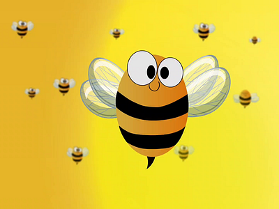 bee buzzing 2danimation adobeanimate animation graphic design motion motion graphics nature