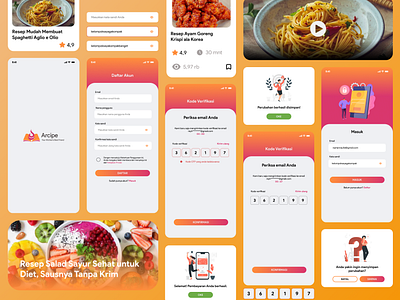 UI/UX Recipe Cooking App cooking culinary design food mobile app recipe ui ux