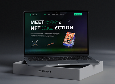 NFT landing page UI UX design blockchain crypto art crypto landing page crypto website cryptocurrency digital art nft nft marketplace nft website tokenization web design web3 landing page