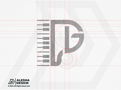 GP Initials for Grand Piano Logo Design brand identity branding clever creative g geometric grand piano instrumental logo minimal monogram music musical p pianist piano simple smart symbol typeface