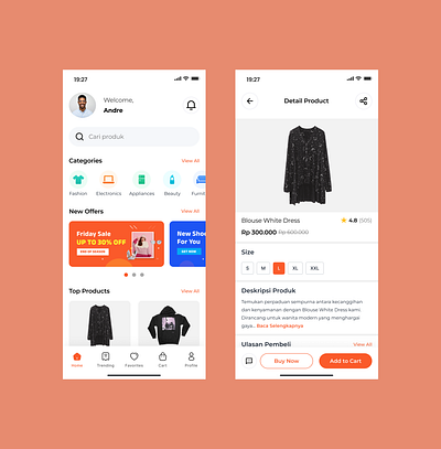 Shopease - Shopping Mobile App ecommerce mobile app shopping ui