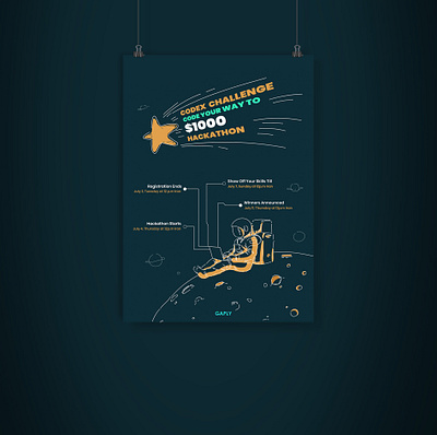 Hackathon Poster Design animation banner graphic design hackathon hackathon poster logo motion graphics poster poster design