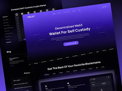 Crypto Wallet Landing Page blockchain landing page crypto crypto landing page cryptocurrency website defi website design developer website etherium graphic design landing page landing page ui web design web page web3.0 website website design services