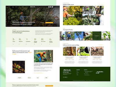 Alberio in volo Treeclimbing Cutting WebPage branding graphic design logo ui