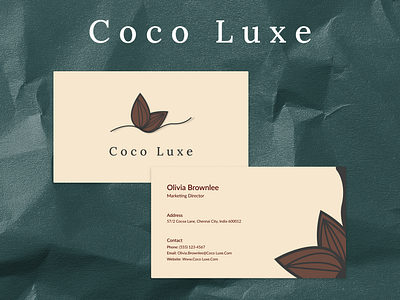 Coco Luxe Business Card Design branding businessbranding businesscarddesign carddesign creativecards elegantdesign graphic design logo minimalistdesign moderndesign printdesign ui
