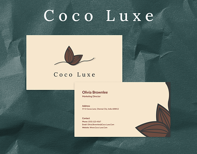 Coco Luxe Business Card Design branding businessbranding businesscarddesign carddesign creativecards elegantdesign graphic design logo minimalistdesign moderndesign printdesign ui